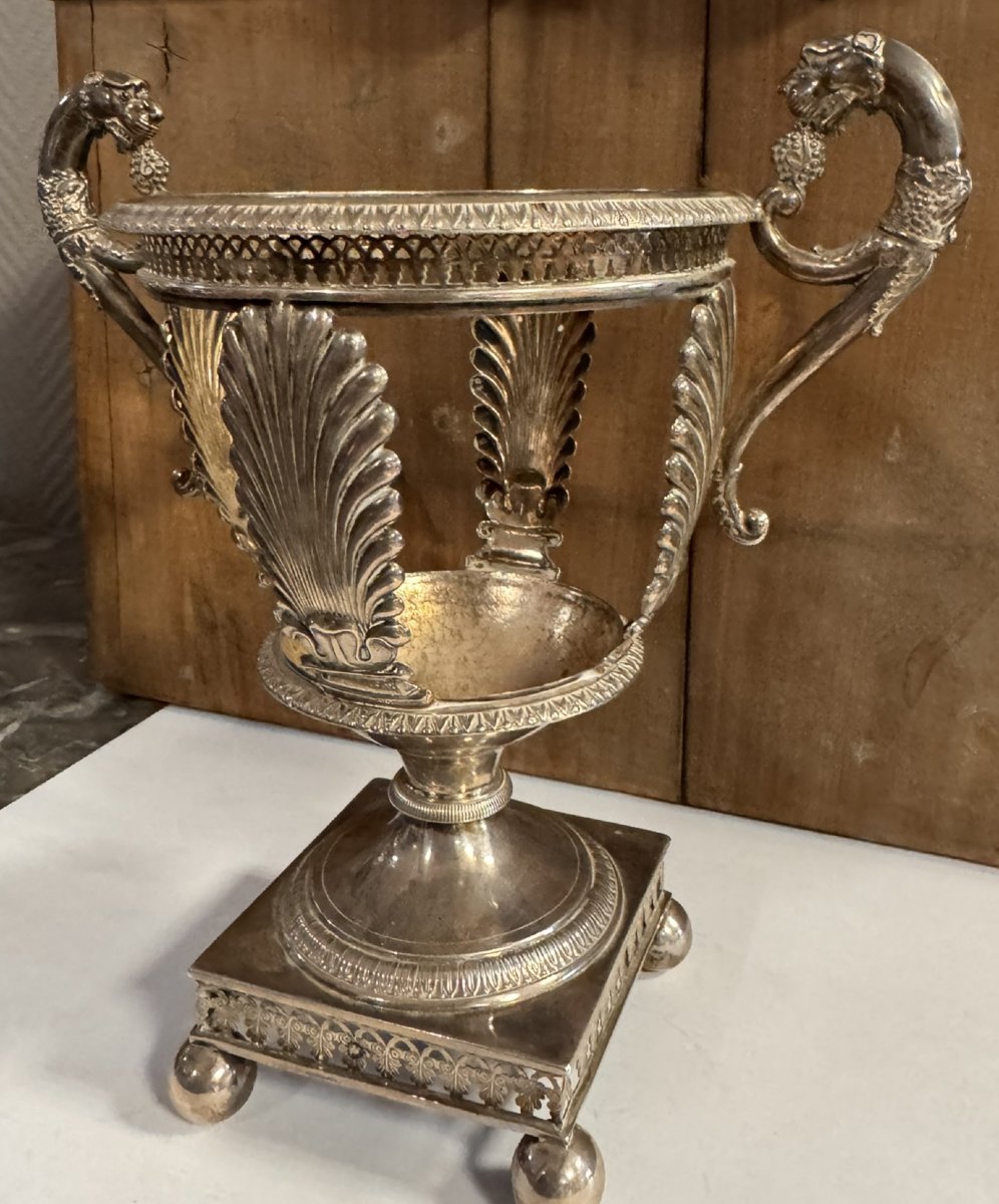 Empire Period Solid Silver Bonbonnière Mount-photo-6