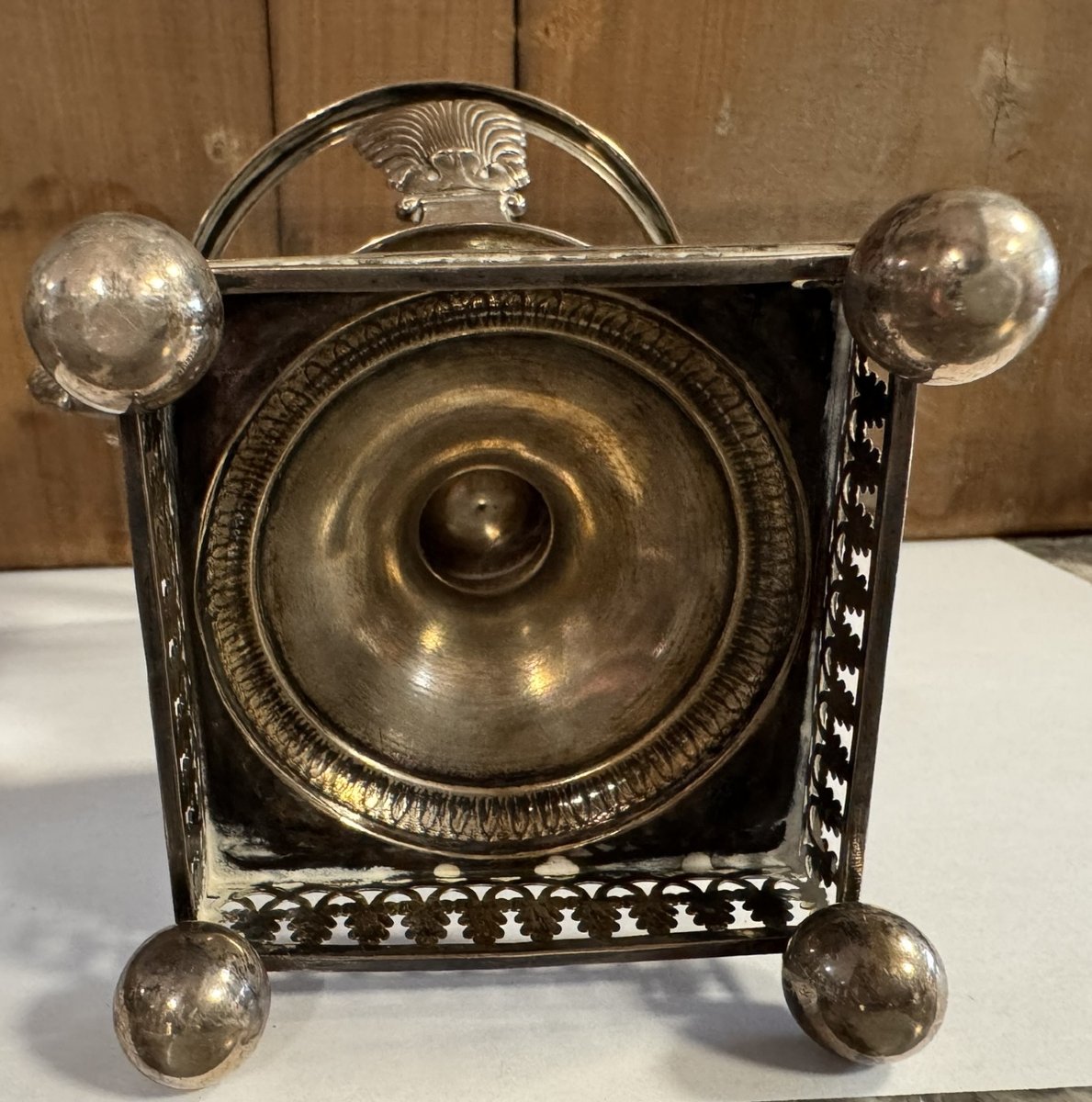 Empire Period Solid Silver Bonbonnière Mount-photo-7