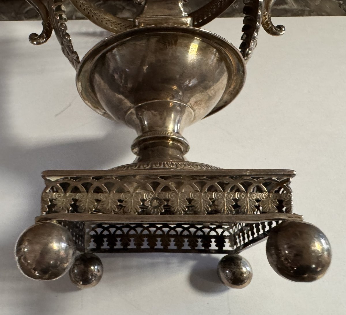 Empire Period Solid Silver Bonbonnière Mount-photo-8