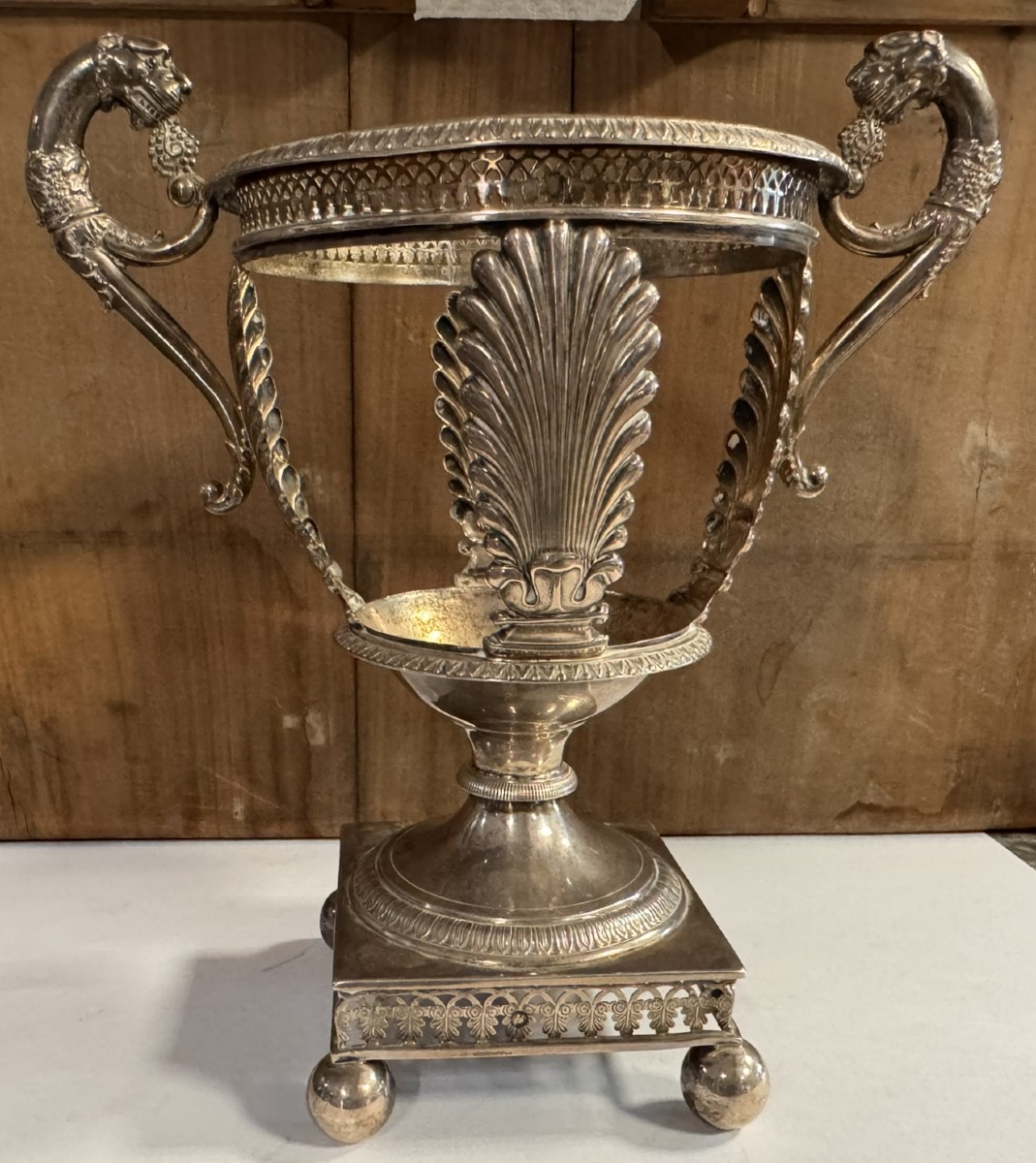 Empire Period Solid Silver Bonbonnière Mount