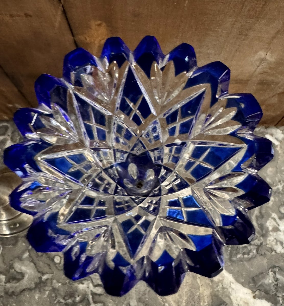 Paire de vases soliflores argent massif et cristal-photo-3