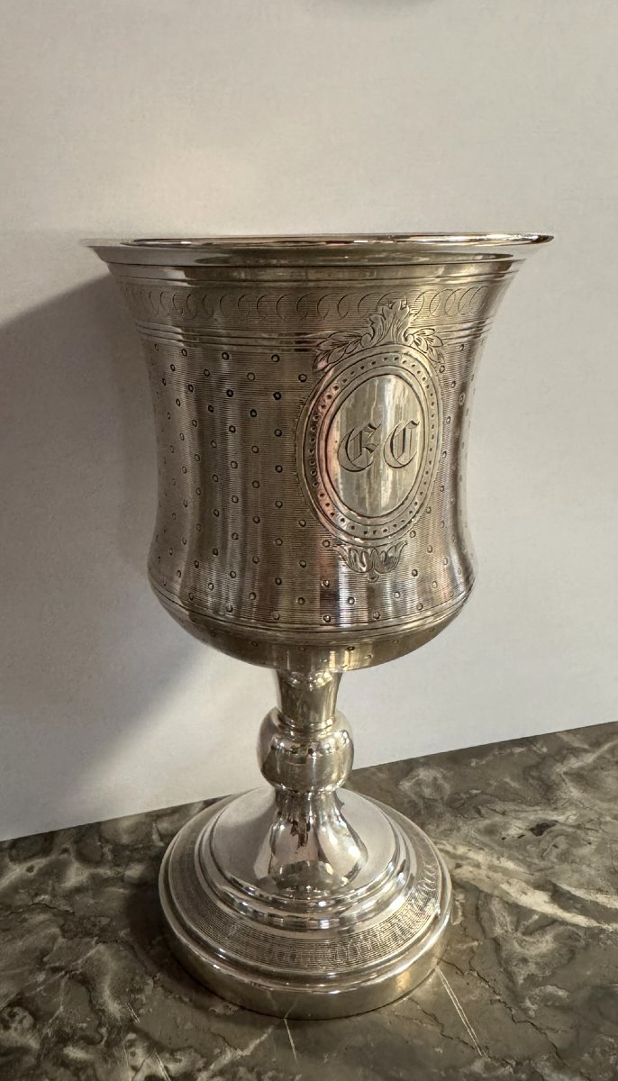 Monogrammed Solid Silver Chalice-photo-1
