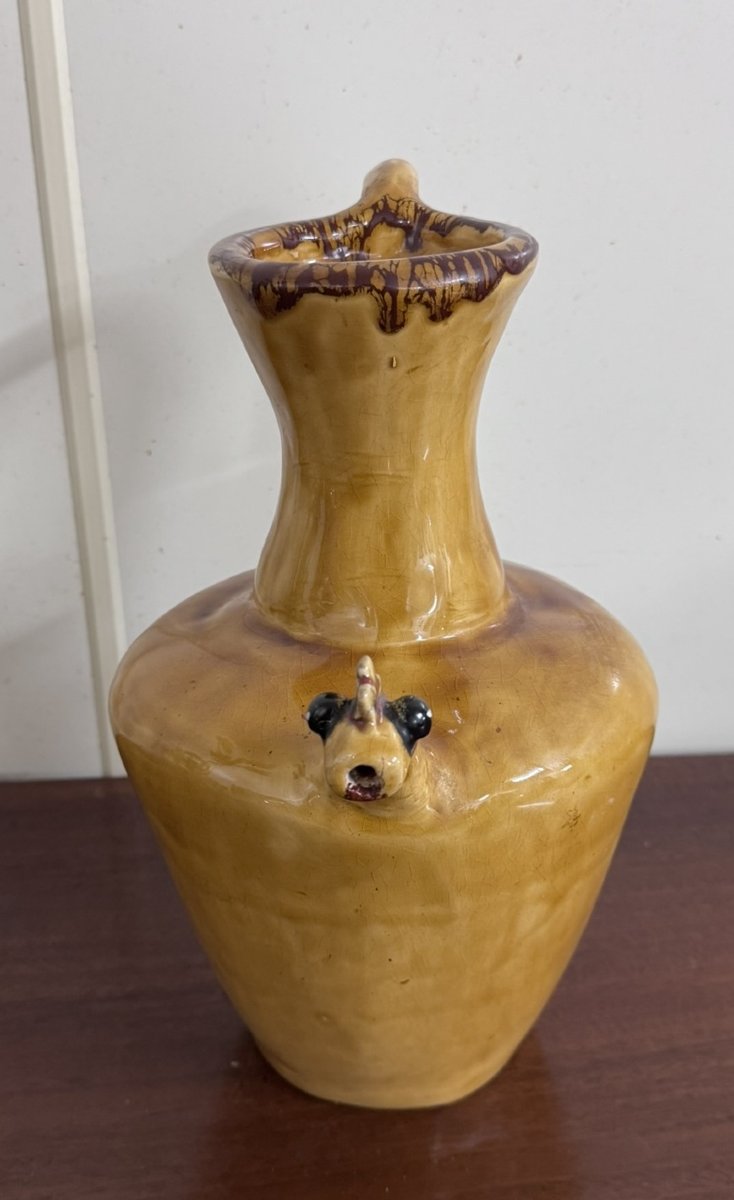 Aiguiére, pichet, demoiselle en céramique vernissée-photo-2