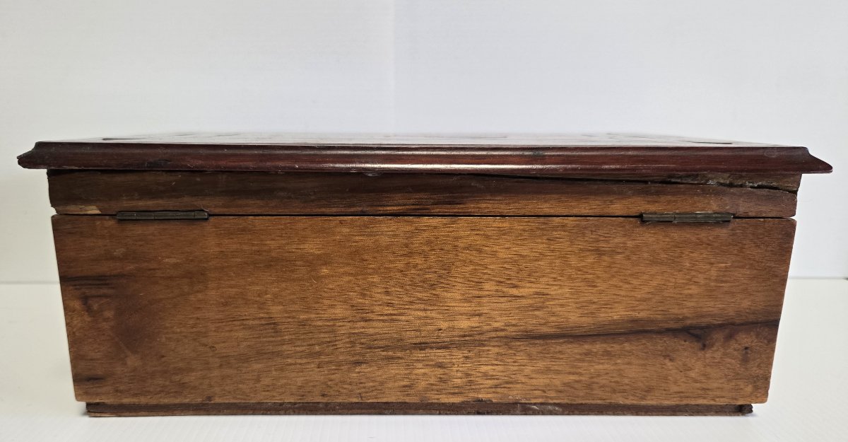 Monogrammed Marquetry Box Or Case-photo-7