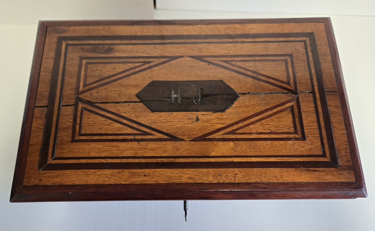 Monogrammed Marquetry Box Or Case