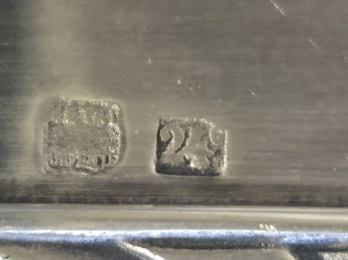 Large Art Deco Style Silver-plated Metal Bowl On A Heel -photo-7