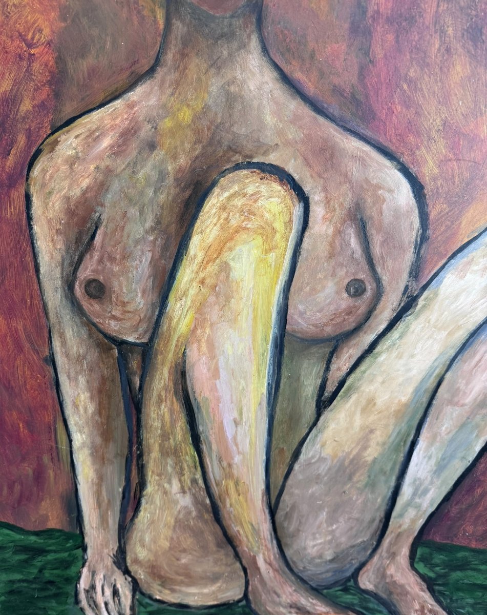 Trés Grand tableau moderniste vers 1950-photo-6