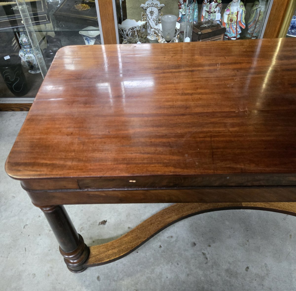 Antique Empire Style Mahogany Desk-photo-2