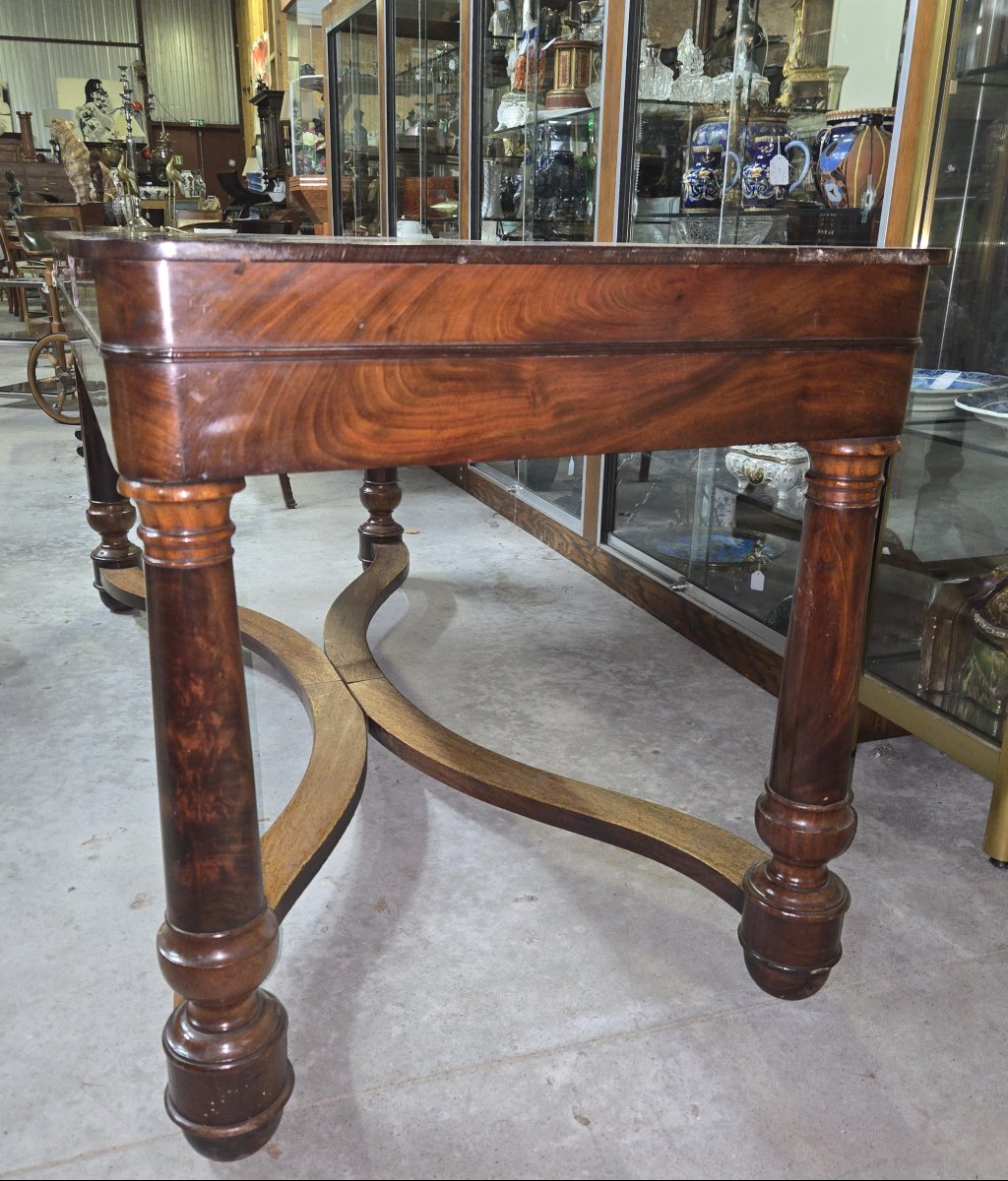 Antique Empire Style Mahogany Desk-photo-7
