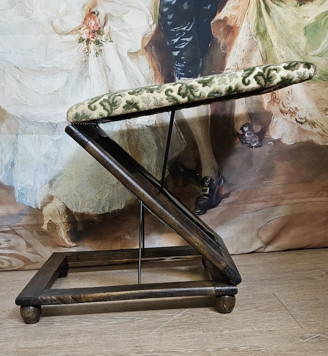 Louis XV Style Armchair, Accompanied By Its Matching Footstool-photo-7