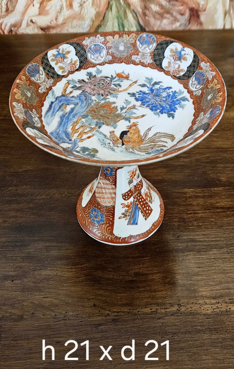Coupe sur piédouche en porcelaine – Décor Imari, Japon fin XIXᵉ siècle  -photo-8