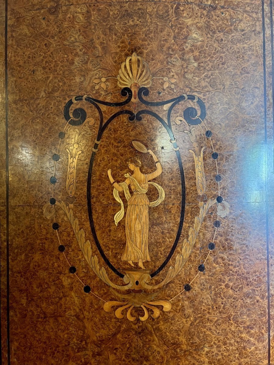 Louis XVI Style Marquetry Display Cabinet -photo-5