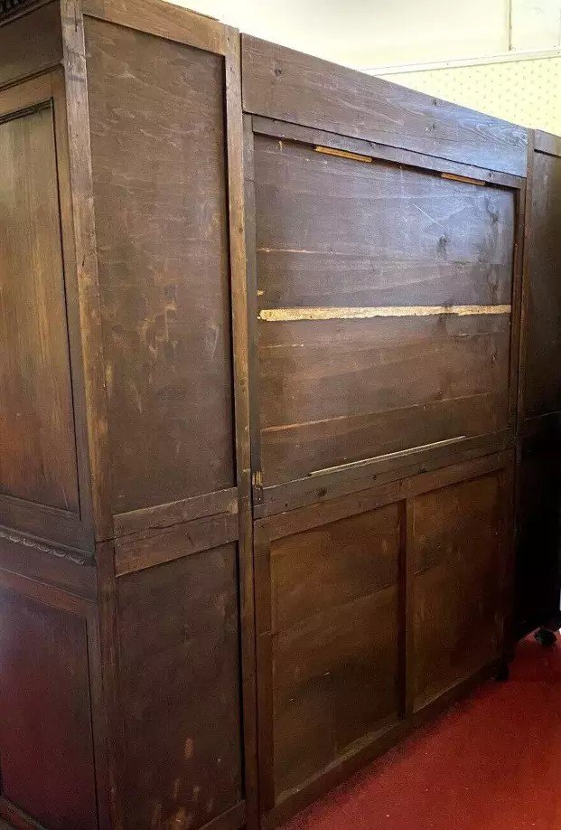 Renaissance-style Sideboard, Entirely Made Of Walnut And Richly Carved -photo-4