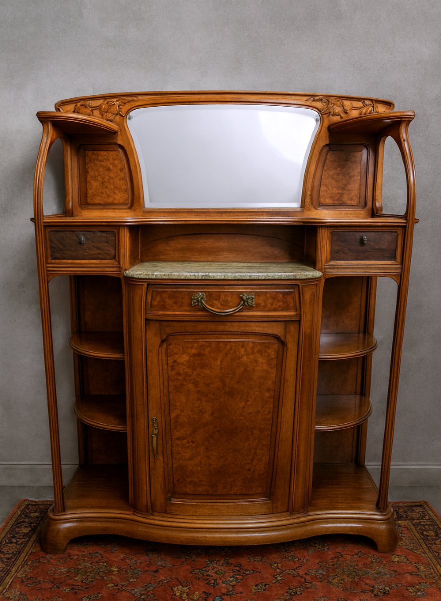 D'après Gauthier-Poinsignon : buffet desserte époque Art Nouveau-photo-8