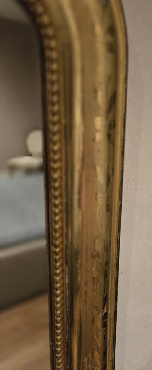 Louis Philippe Period Mirror In Gilded Wood-photo-5