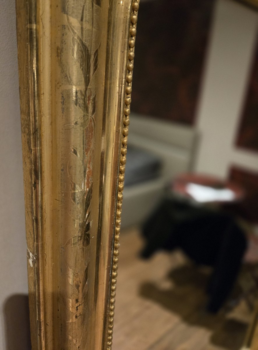 Louis Philippe Period Mirror In Gilded Wood-photo-6
