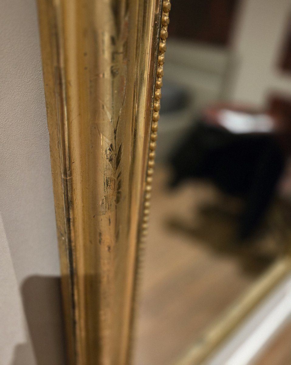 Louis Philippe Period Mirror In Gilded Wood-photo-7