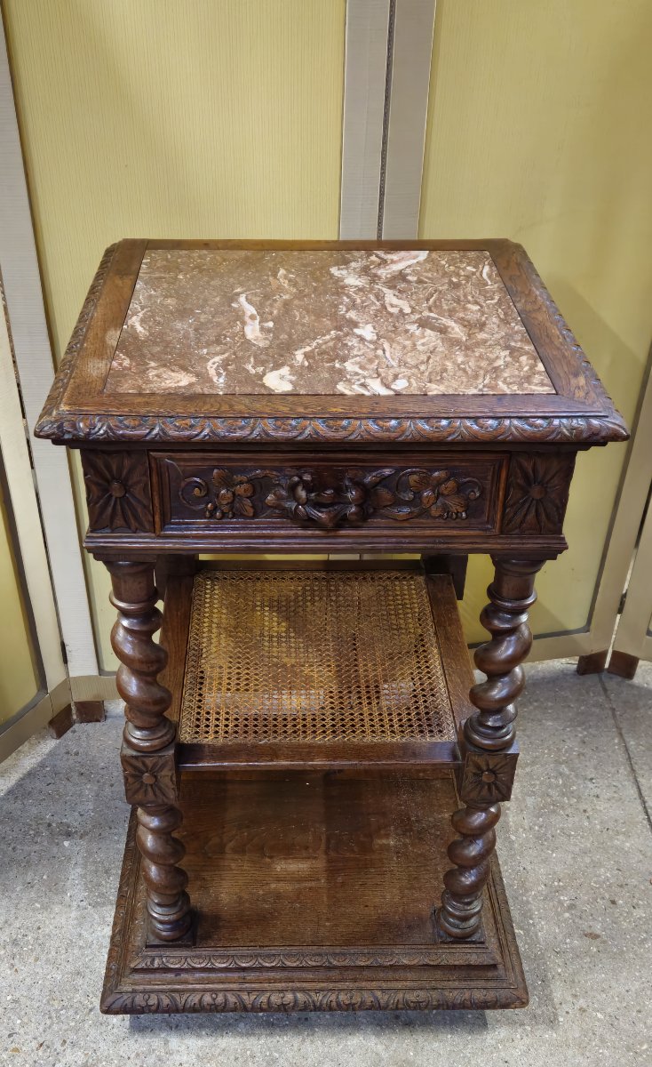 Table d’apparat style Renaissance en chêne massif-photo-5