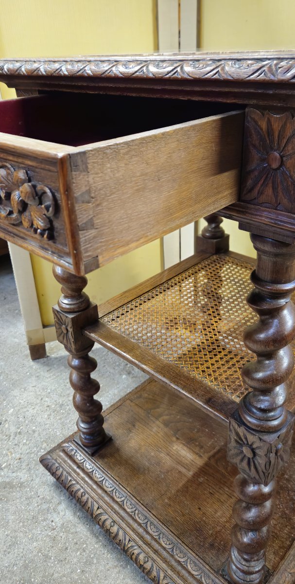 Table d’apparat style Renaissance en chêne massif-photo-6