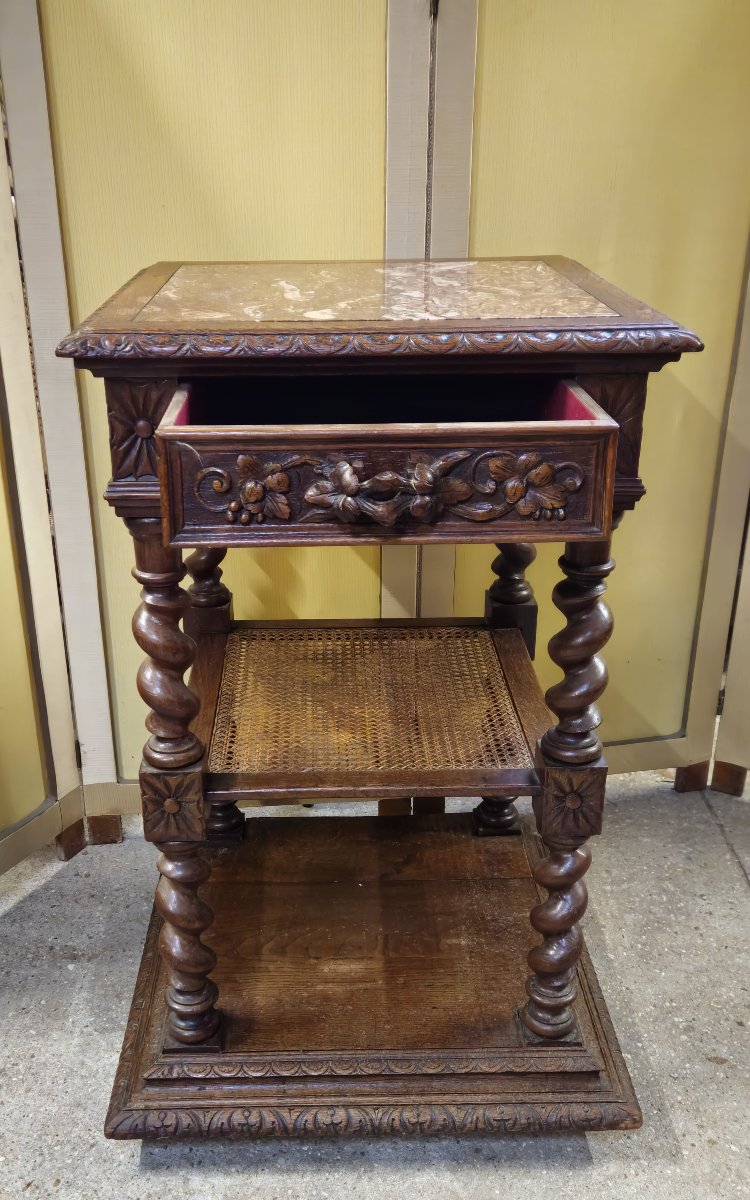 Table d’apparat style Renaissance en chêne massif-photo-7