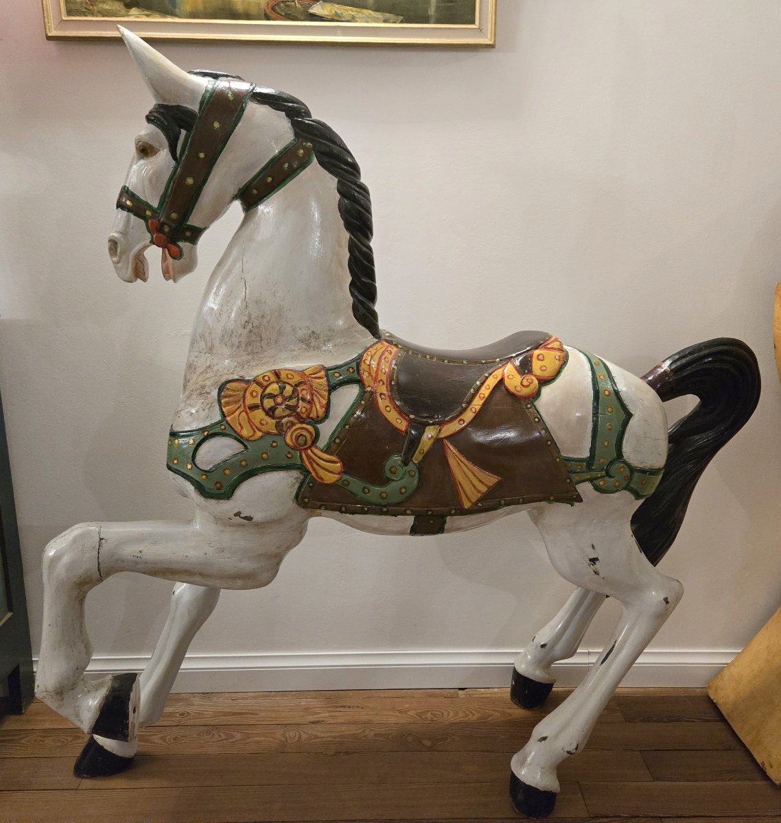 Grand cheval de manége carroussel - Art nouveau-photo-1