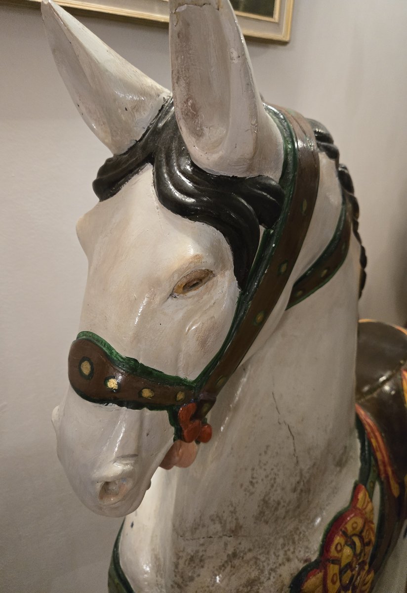 Grand cheval de manége carroussel - Art nouveau-photo-2
