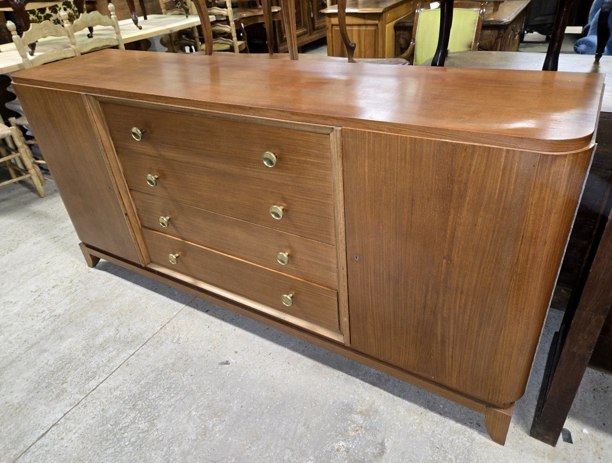 After André Arbus, Art Deco Period Sideboard In Light Mahogany-photo-5
