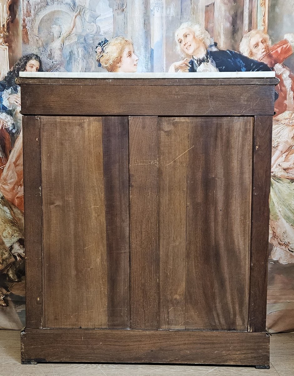 A Curved Boulle Cabinet From The Napoleon III Period, Made Of Lacquered Wood And Marquetry.-photo-8