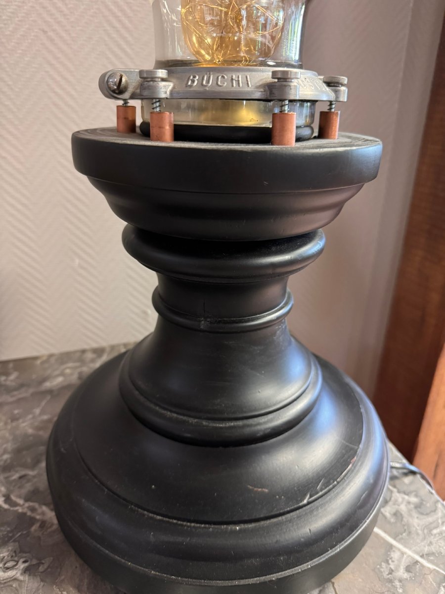 Designer Lamp Resembling A Blown Glass Scientific Tube-photo-4