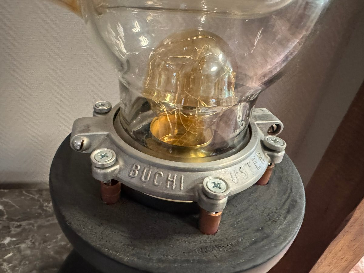 Designer Lamp Resembling A Blown Glass Scientific Tube-photo-5