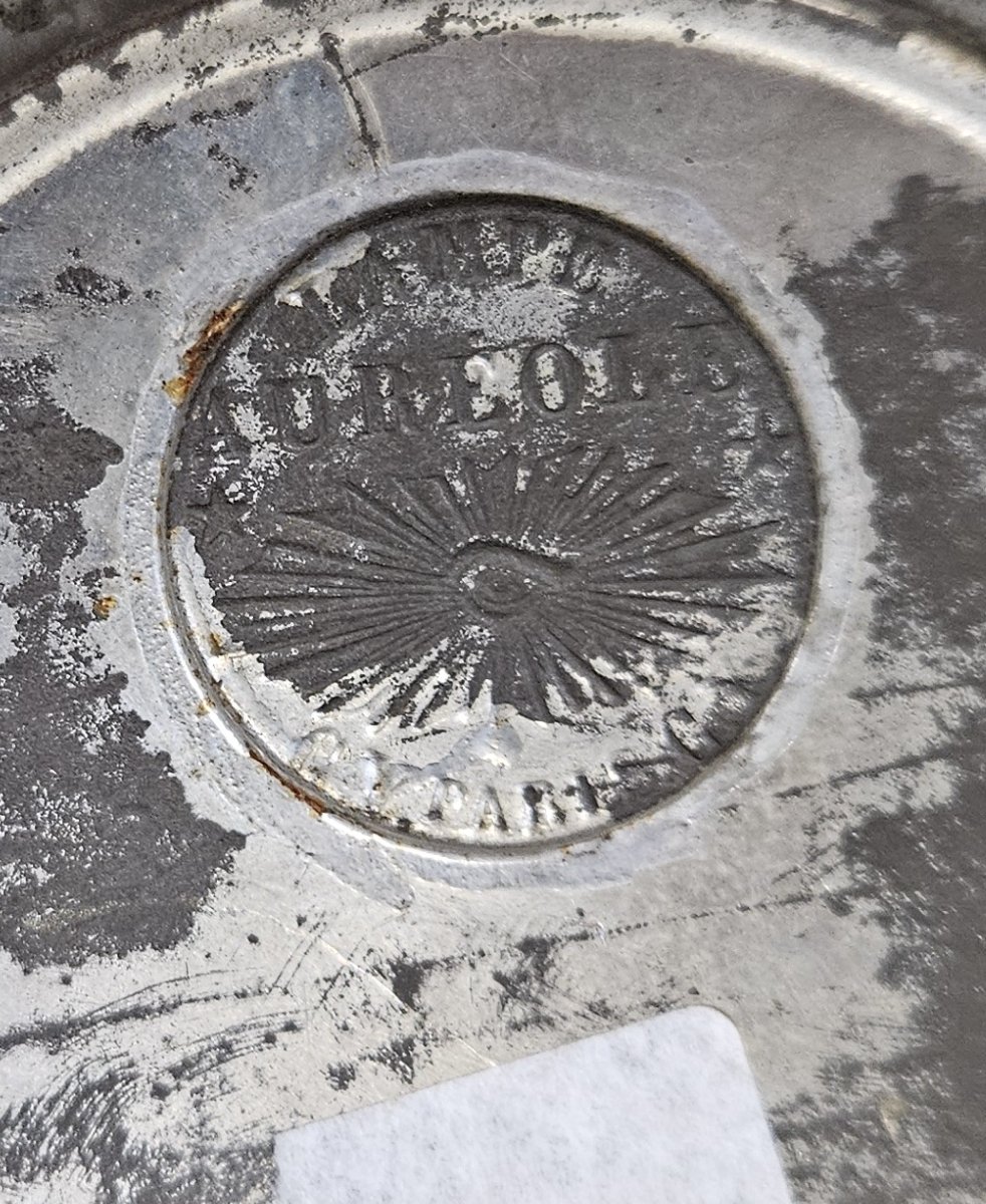 Pair Of Napoleon III Period Lamps, With Black Enameled Porcelain Stems -photo-8