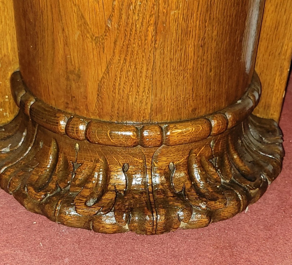 Importante cheminée architecturale en bois massif, datant du XIXᵉ siècle-photo-2