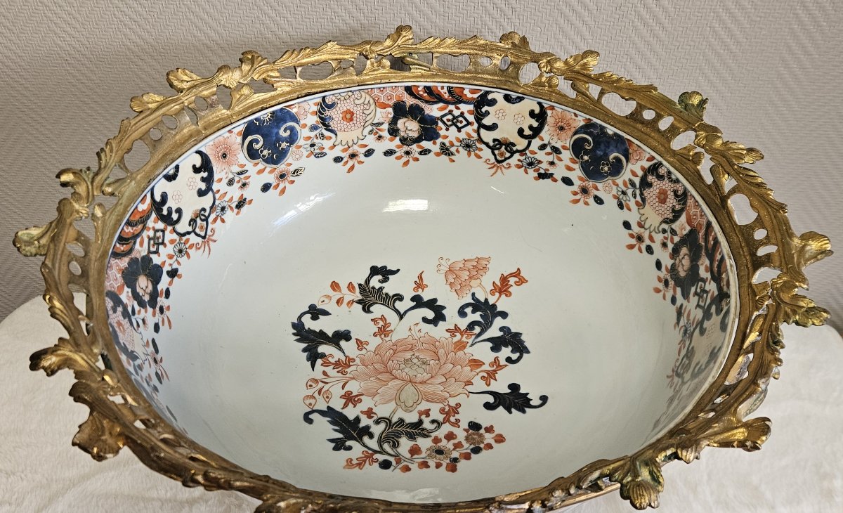 Asie XIXeme : Trés Trés Important bassin en porcelaine finement peint à la main-photo-6