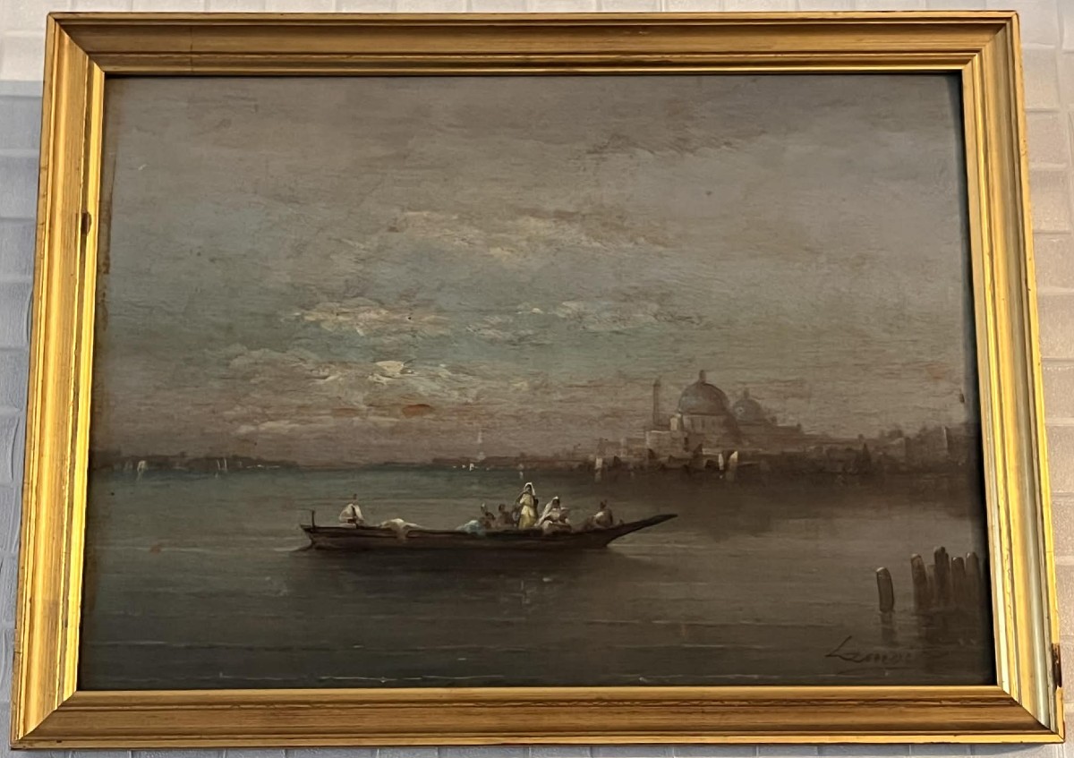 Lamois: Oil On Panel / View Of Venice