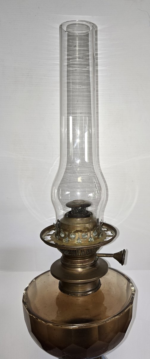 Très grande lampe à pétrole ancienne / haut 70cm-photo-2
