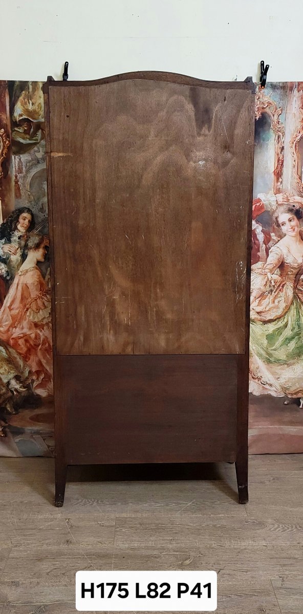 Louis XV Style Display Cabinet In Marquetry Of Fine Woods-photo-1