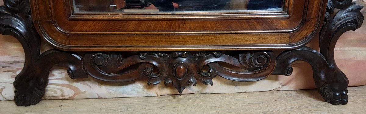 A Very Important Carved Wooden Mirror, Dating From The 19th Century, The Napoleon III Era-photo-5