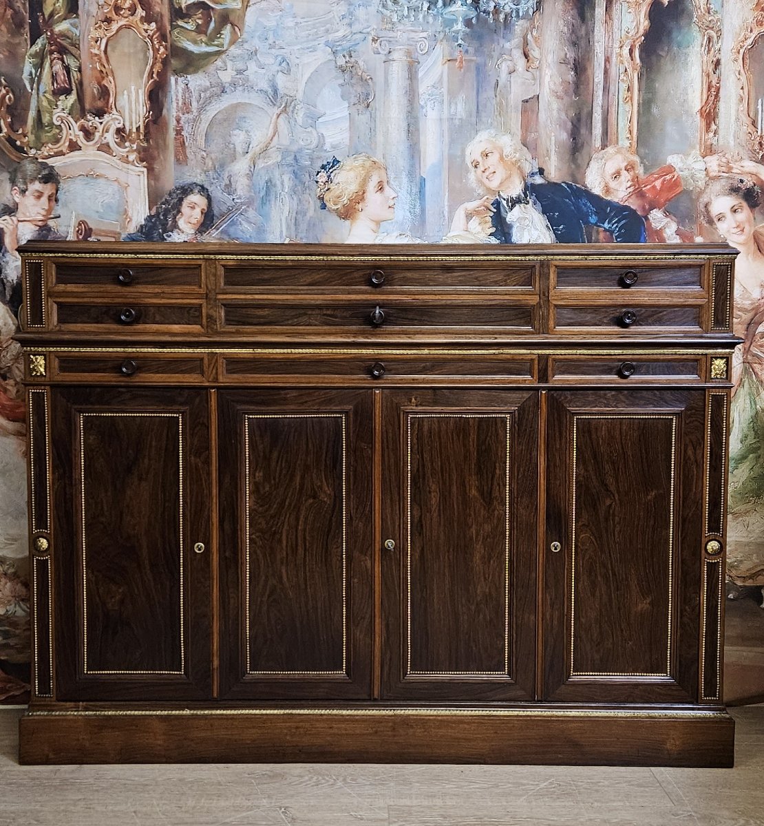 A Charles X Period Rosewood Sideboard, Of Fine Cabinetmaking Quality.-photo-2