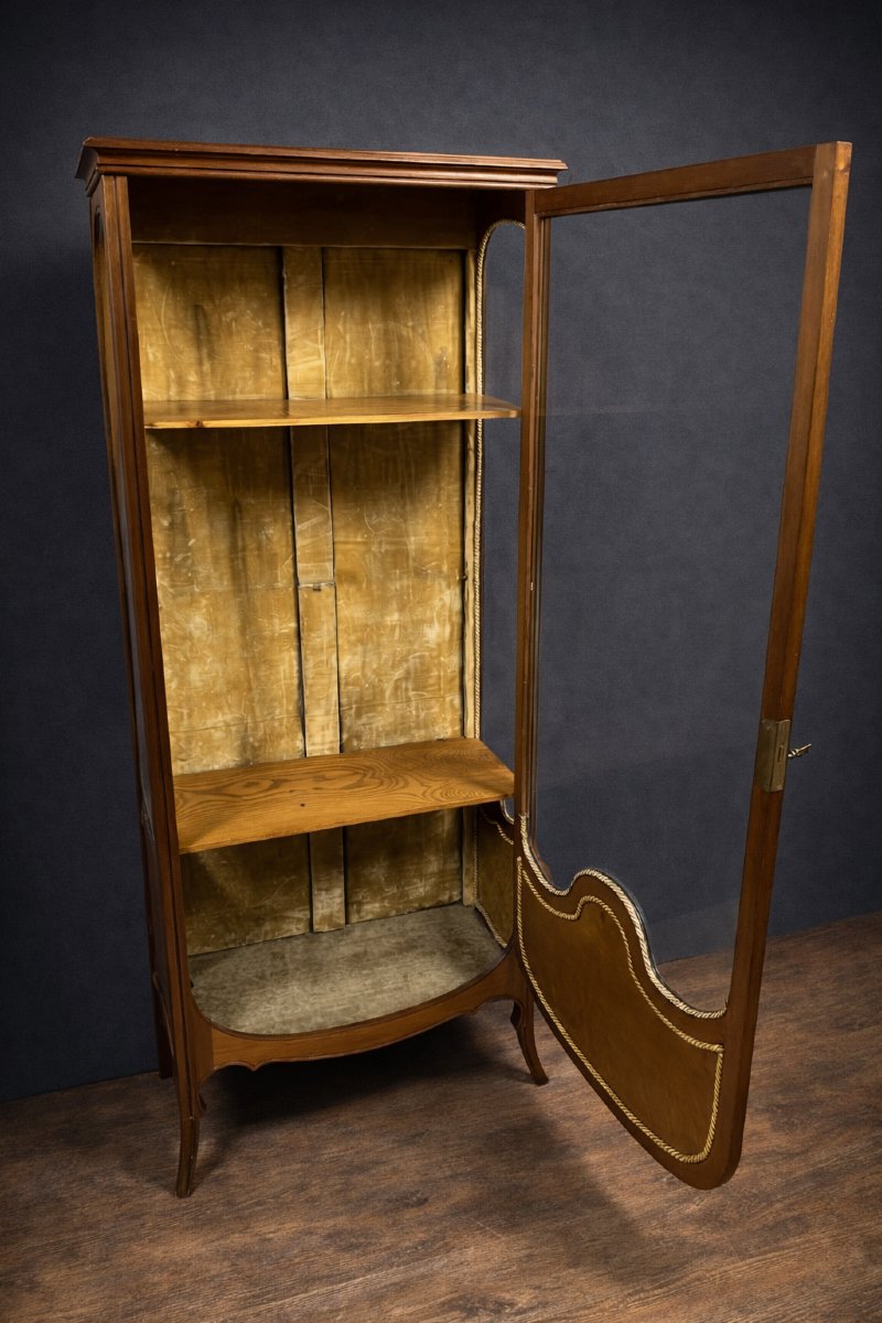 Vitrine en marqueterie – époque Art Nouveau / Bois précieux - Majorelle - Gallé-photo-1