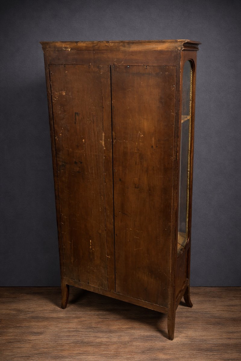 Vitrine en marqueterie – époque Art Nouveau / Bois précieux - Majorelle - Gallé-photo-2