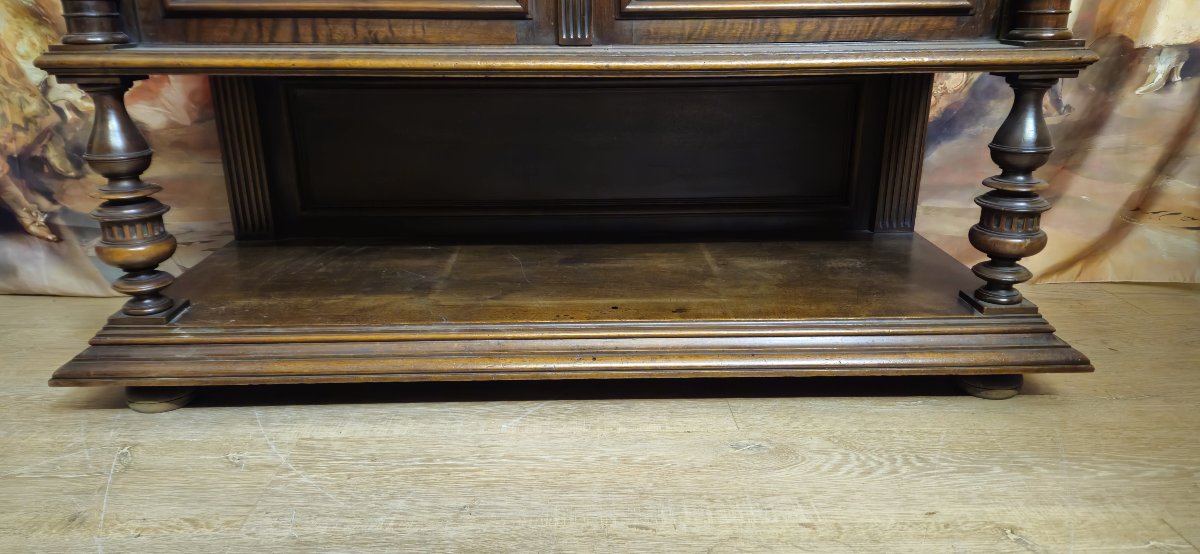 Buffet-desserte ancien en noyer massif – style Renaissance / XIXeme  -photo-5