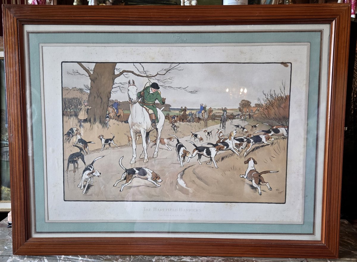 Cecil Aldin (1870-1935), After. A Hunting Morning And Drawn Blank: Polychrome Print-photo-4
