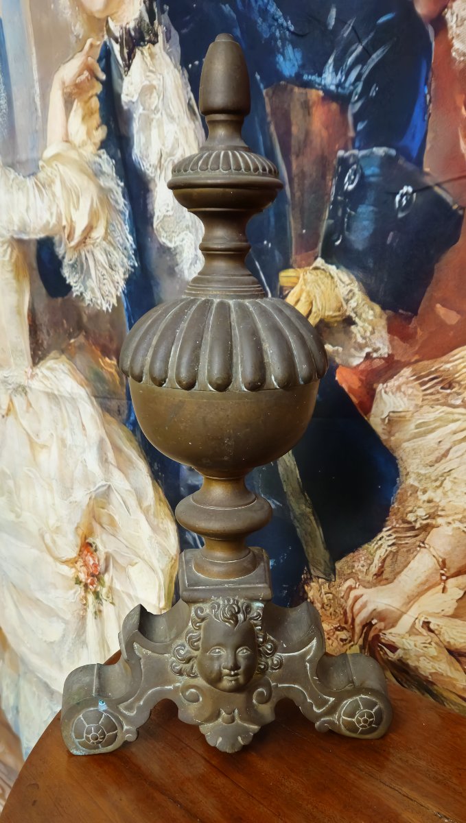 Pair Of Bronze Marmoset Andirons -photo-3