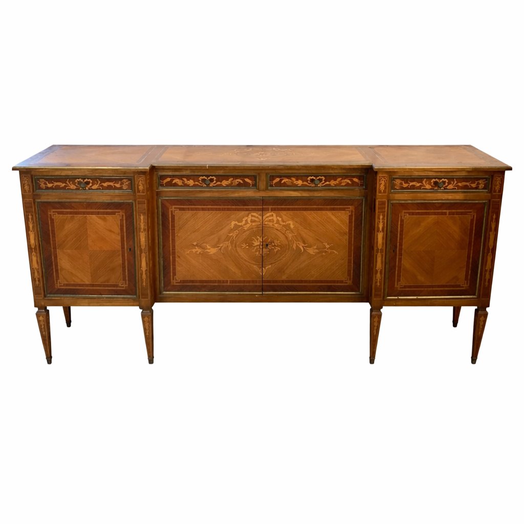 Enfilade Vénitienne marquetée – Style Louis XVI  -photo-4