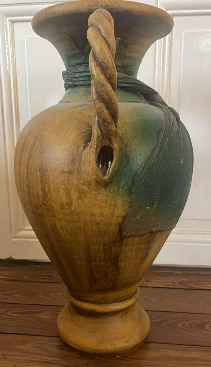 Très grand vase décoratif en céramique, au style antique/méditerranéen-photo-1