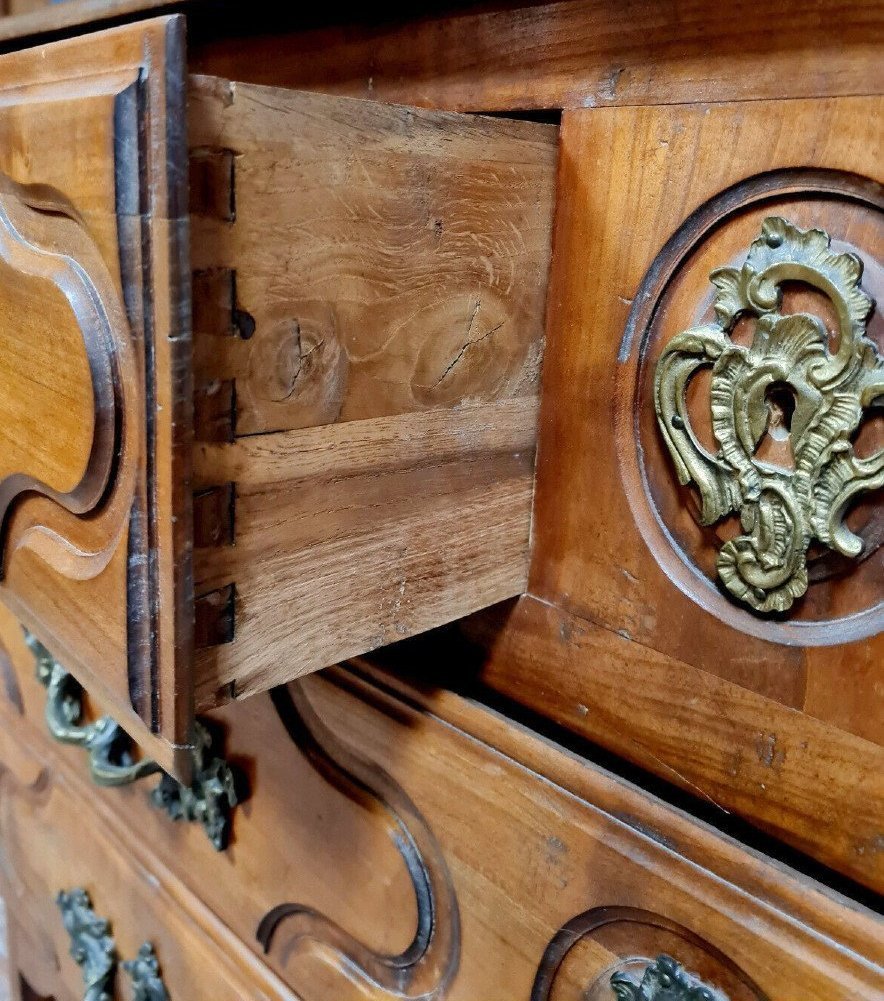 Antique Cherrywood Chest Of Drawers – Louis XV Style / Late 19th Century  -photo-3