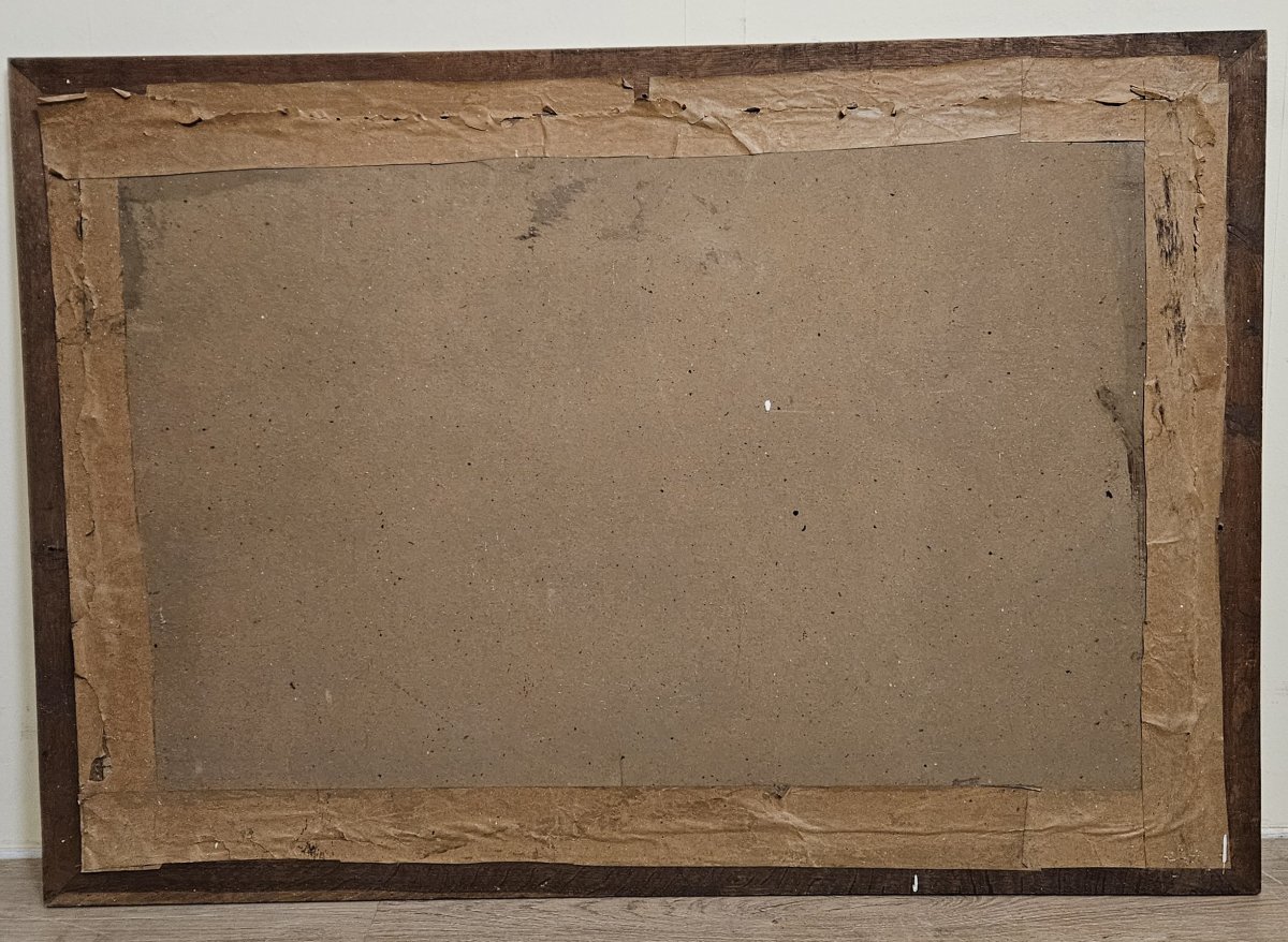 Grande estampe ancienne encadrée – Les Dix Vierges - 112 x 78 cm  -photo-7