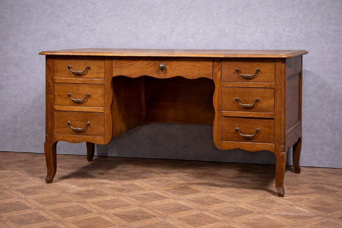 Antique Solid Walnut Desk – Louis XV Style – 19th Century  -photo-1