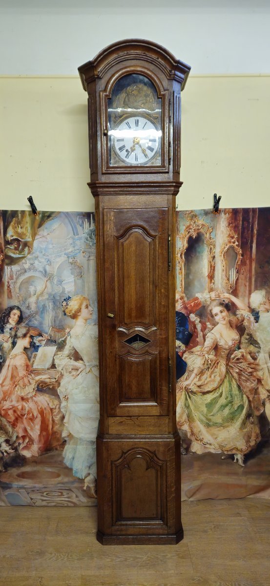 Large Antique Comtoise Clock – 19th Century – Solid Wood Cabinet -photo-2