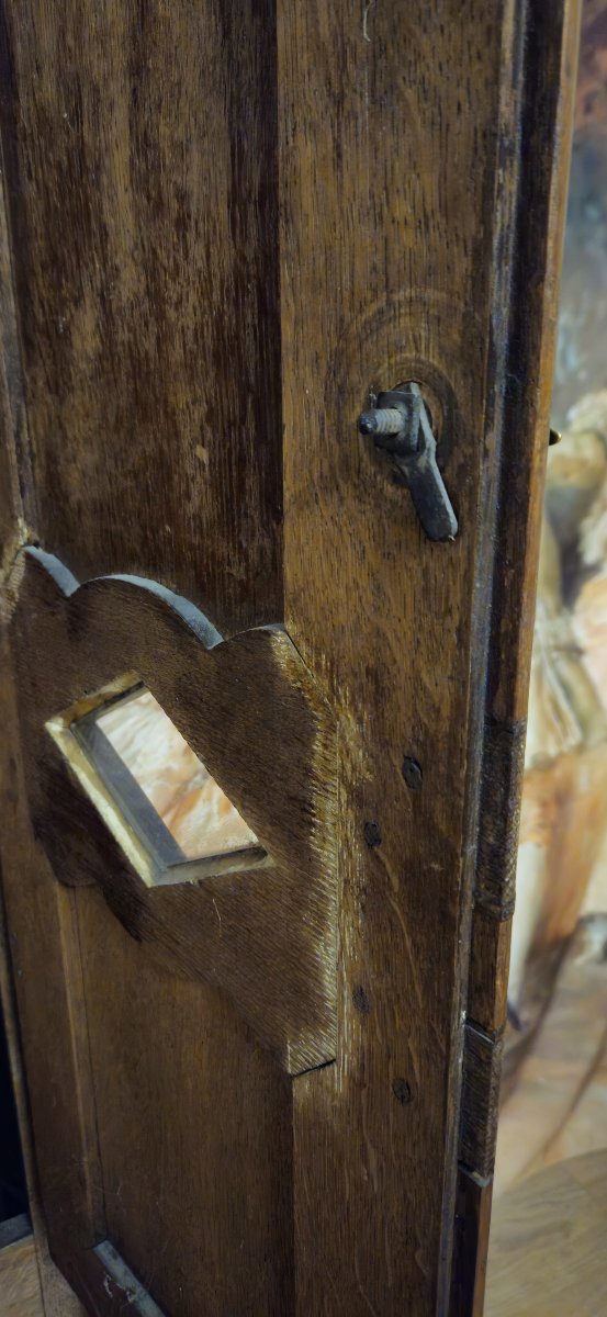 Large Antique Comtoise Clock – 19th Century – Solid Wood Cabinet -photo-4